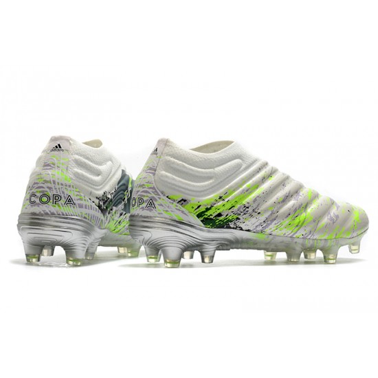 Kopačky Adidas Copa 20+ FG Bílý Volt Zelená Černá Kopačky Adidas Copa 20+ FG Bílý Volt Zelená Černá