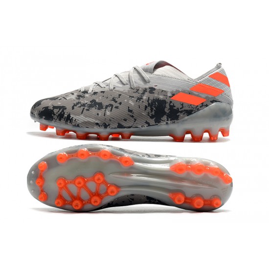 Kopačky Adidas NEMEZIZ 19.1 AG Šedá oranžový Kopačky Adidas NEMEZIZ 19.1 AG Šedá oranžový