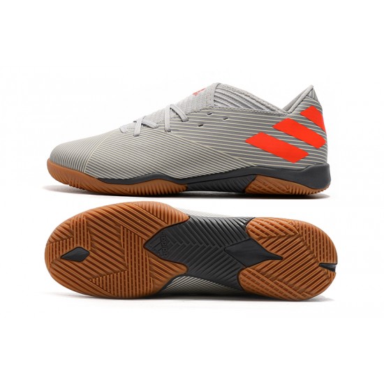 Kopačky Adidas NEMEZIZ MESSI 19.3 IC Šedá oranžový Kopačky Adidas NEMEZIZ MESSI 19.3 IC Šedá oranžový