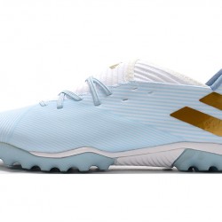 Kopačky Adidas NEMEZIZ MESSI 19.3 TF Bílý Modrý Zlatý