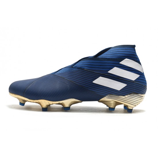 Kopačky Adidas Nemeziz 19 FG Modrý Bílý Kopačky Adidas Nemeziz 19 FG Modrý Bílý