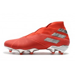 Kopačky Adidas Nemeziz 19 FG Červené Stříbrný