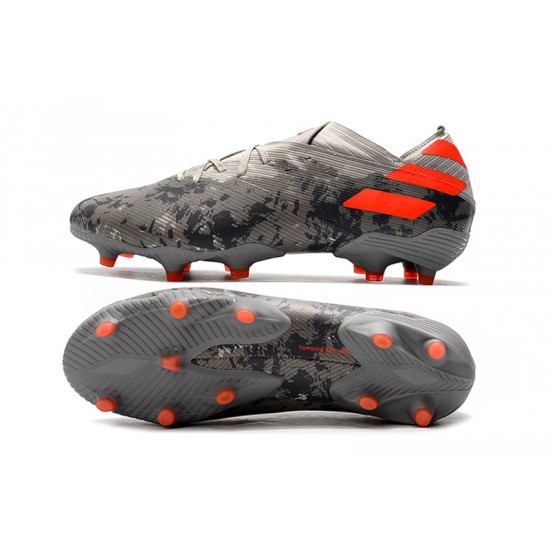 Kopačky Adidas Nemeziz 19.1 FG Šedá oranžový Kopačky Adidas Nemeziz 19.1 FG Šedá oranžový