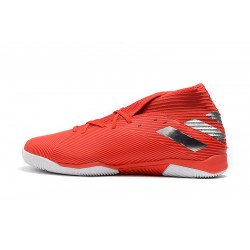 Kopačky Adidas Nemeziz 19.3 IN MD Červené Stříbrný