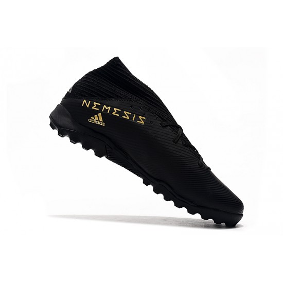 Kopačky Adidas Nemeziz 19.3 TF MD Všechno černé Kopačky Adidas Nemeziz 19.3 TF MD Všechno černé