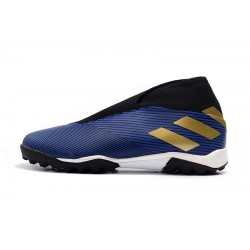 Kopačky Adidas Nemeziz 19.3 TF MD Modrý Zlatý