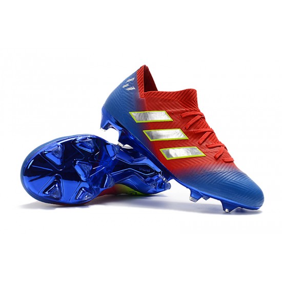 Kopačky Adidas Nemeziz Messi 18.1 FG Červené Modrý Zlatý Kopačky Adidas Nemeziz Messi 18.1 FG Červené Modrý Zlatý