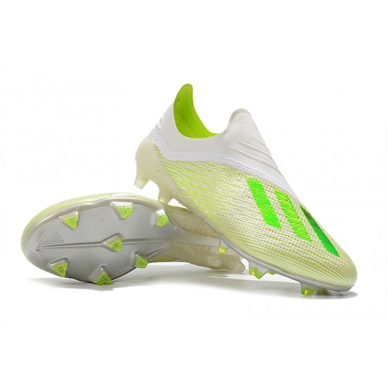 Kopačky Adidas X 18 FG Bezcenný Bílý Žlutá Zelená Kopačky Adidas X 18 FG Bezcenný Bílý Žlutá Zelená