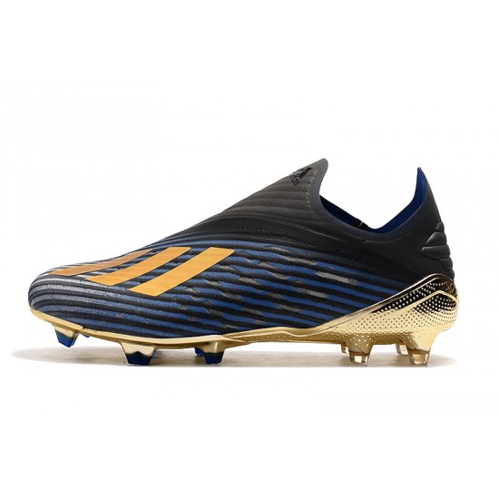 Kopačky Adidas X 19 FG Bezcenný Modrý Černá Zlatý Kopačky Adidas X 19 FG Bezcenný Modrý Černá Zlatý