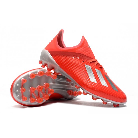 Kopačky Adidas X 19.1 AG Červené Stříbrný Kopačky Adidas X 19.1 AG Červené Stříbrný