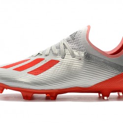 Kopačky Adidas X 19.1 FG Stříbrný Červené