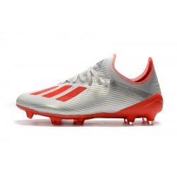 Kopačky Adidas X 19.1 FG Stříbrný Červené