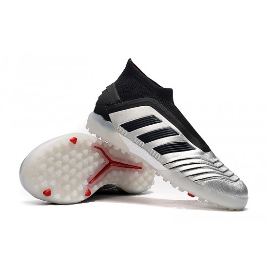 Kopačky Adidas Predator 19+ TF Bezcenný Stříbrný Černá Kopačky Adidas Predator 19+ TF Bezcenný Stříbrný Černá