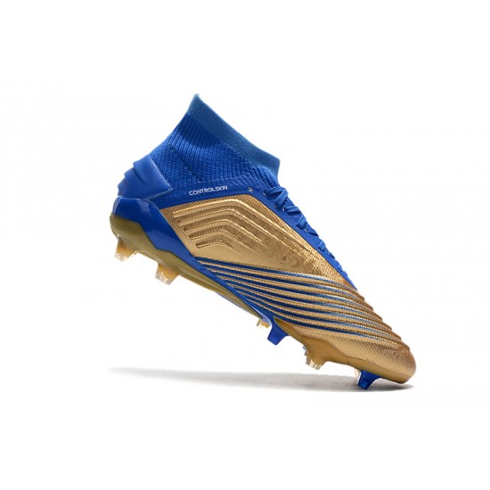 Kopačky Adidas Predator 19.1 FG 25th Anniversary Zlatý Modrý Kopačky Adidas Predator 19.1 FG 25th Anniversary Zlatý Modrý
