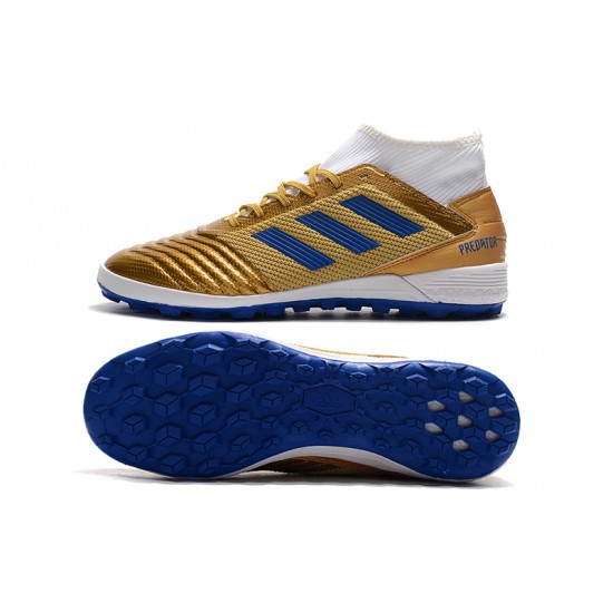 Kopačky Adidas Predator 19.3 TF Zlatý Modrý Bílý Kopačky Adidas Predator 19.3 TF Zlatý Modrý Bílý