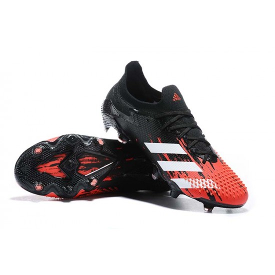 Kopačky Adidas Predator Mutator 20 FG Černá Červené Low-top Kopačky Adidas Predator Mutator 20 FG Černá Červené Low-top