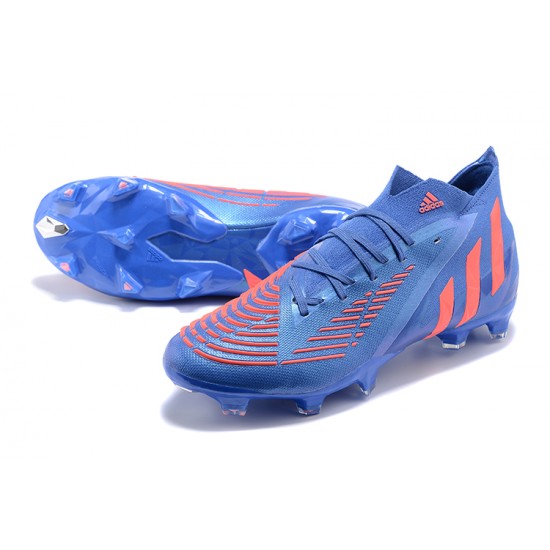 Kopačky Adidas Predator Edge Geometric 1 FG Modrý Oranžovýý Kopačky Adidas Predator Edge Geometric 1 FG Modrý Oranžovýý