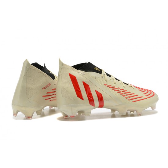 Kopačky Adidas Predator Edge Geometric 1 FG Khaki Černá Oranžovýý High-top Kopačky Adidas Predator Edge Geometric 1 FG Khaki Černá Oranžovýý High-top