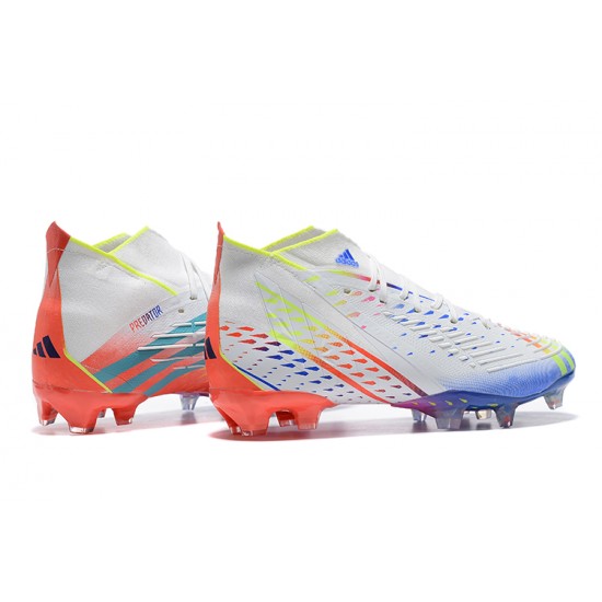 Kopačky Adidas Predator Edge Geometric.1 FG Mid-top Bílý Multi Kopačky Adidas Predator Edge Geometric.1 FG Mid-top Bílý Multi