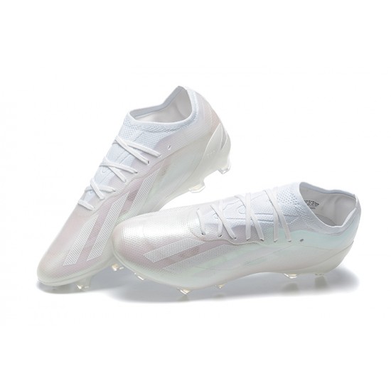Kopačky Adidas x23 crazyfast 1 FG Bílý Růžový Low-top Kopačky Adidas x23 crazyfast 1 FG Bílý Růžový Low-top