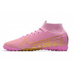 2020 Kopačky Nike Mercurial Superfly 7 Elite MDS TF Flyknit Růžový Zlatý