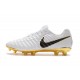 Kopačky Nike Flyknit Tiempo Legend VII FG Bílý Zlatý Kopačky Nike Flyknit Tiempo Legend VII FG Bílý Zlatý