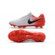 Kopačky Nike Flyknit Tiempo Legend VII FG Bílý Červené Černá Kopačky Nike Flyknit Tiempo Legend VII FG Bílý Červené Černá