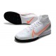 Kopačky Nike Mercurial Superfly 7 Elite MDS IC Flyknit Bílý Stříbrný Kopačky Nike Mercurial Superfly 7 Elite MDS IC Flyknit Bílý Stříbrný
