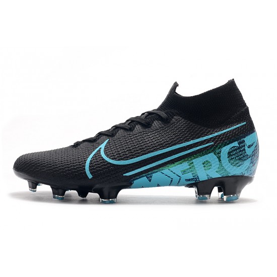 Kopačky Nike Mercurial Superfly 7 Elite SE FG Černá Modrý Kopačky Nike Mercurial Superfly 7 Elite SE FG Černá Modrý