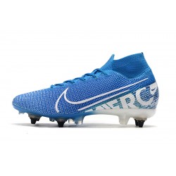Kopačky Nike Mercurial Superfly 7 Elite SG-PRO AC Flyknit 360 Modrý Bílý