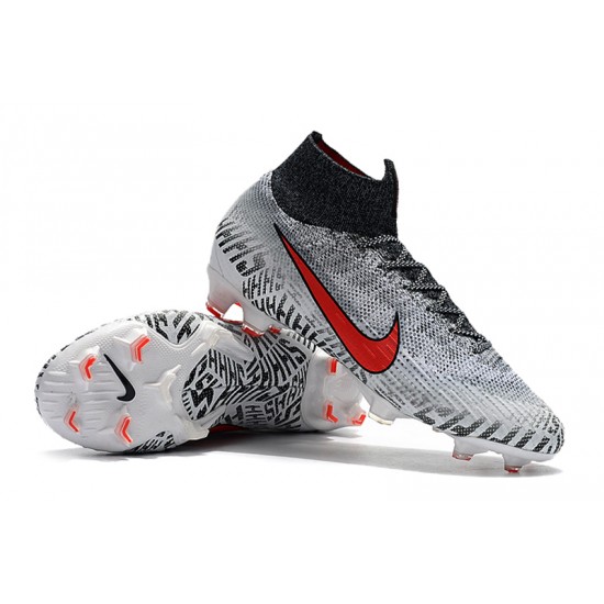 Kopačky Nike Mercurial Superfly VI 360 Elite FG Neymar Bílý Černá Červené Kopačky Nike Mercurial Superfly VI 360 Elite FG Neymar Bílý Černá Červené