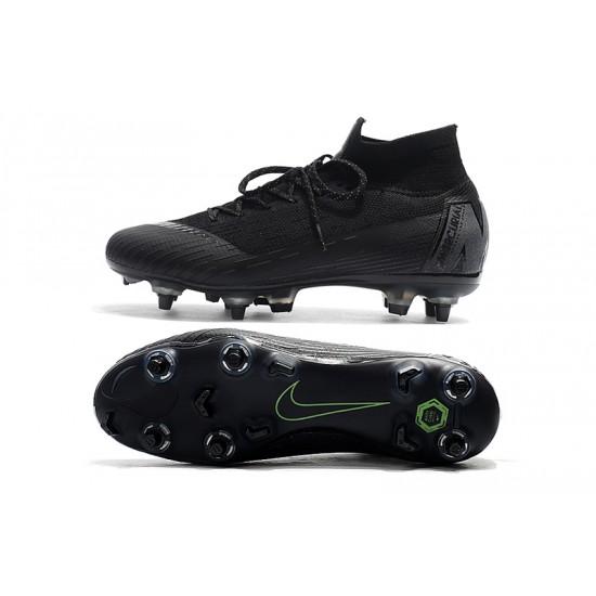 Kopačky Nike Mercurial Superfly VI Flyknit Elite SG AC Všechno černé Kopačky Nike Mercurial Superfly VI Flyknit Elite SG AC Všechno černé