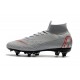 Kopačky Nike Mercurial Superfly VI Flyknit Elite SG AC Šedá Kopačky Nike Mercurial Superfly VI Flyknit Elite SG AC Šedá