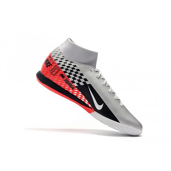 Kopačky Nike Mercurial Superfly VII Academy IC Stříbrný Červené Černá Kopačky Nike Mercurial Superfly VII Academy IC Stříbrný Červené Černá