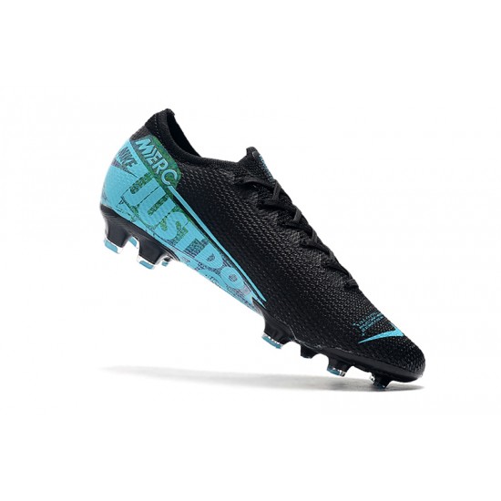 Kopačky Nike Mercurial Vapor 13 Elite FG Černá Modrý Kopačky Nike Mercurial Vapor 13 Elite FG Černá Modrý
