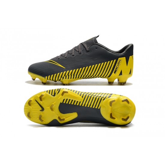 Kopačky Nike Mercurial Vapor XII PRO FG Dark Šedá Žlutá Kopačky Nike Mercurial Vapor XII PRO FG Dark Šedá Žlutá