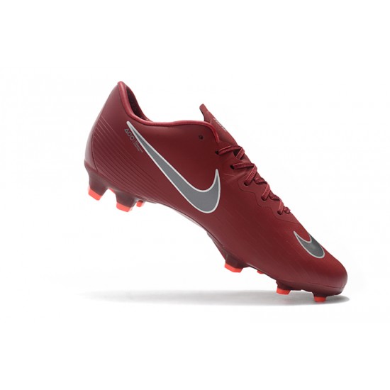 Kopačky Nike Mercurial Vapor XII PRO FG Víno Červené Šedá Kopačky Nike Mercurial Vapor XII PRO FG Víno Červené Šedá