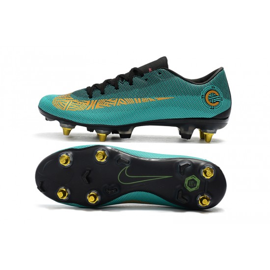 Kopačky Nike Mercurial Vapor XII PRO SG Zelená Zlatý Kopačky Nike Mercurial Vapor XII PRO SG Zelená Zlatý