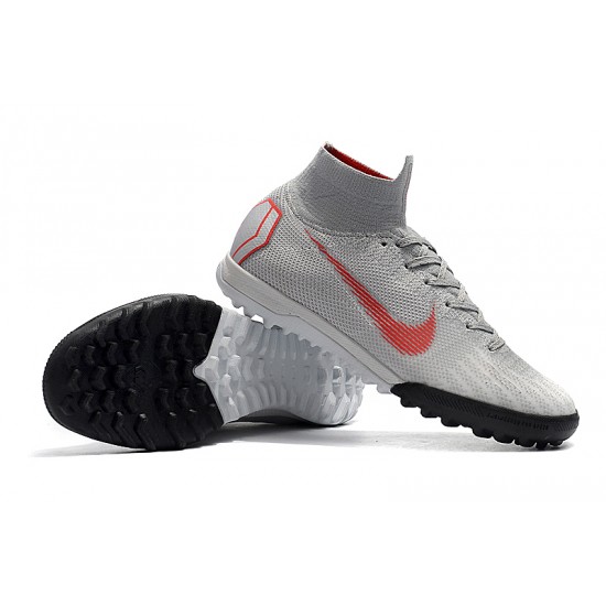 Kopačky Nike SuperflyX 6 Elite TF Šedá Červené Černá Kopačky Nike SuperflyX 6 Elite TF Šedá Červené Černá