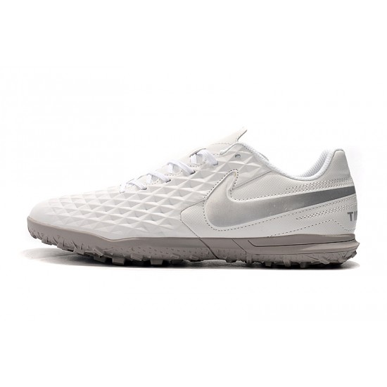 Kopačky Nike Tiempo Legend VIII Club TF Bílý Stříbrný Kopačky Nike Tiempo Legend VIII Club TF Bílý Stříbrný
