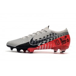 Kopačky Nike Vapor 13 Elite NJR FG Flyknit 360 Stříbrný Červené