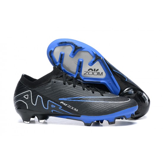 Kopačky Nike Air Zoom Mercurial Vapor XV Elite FG Černá Bílý Modrý Low-top Kopačky Nike Air Zoom Mercurial Vapor XV Elite FG Černá Bílý Modrý Low-top