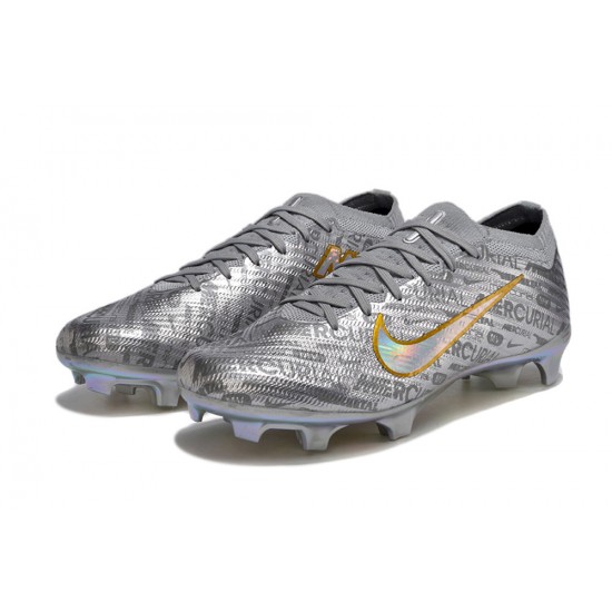 Kopačky Nike Air Zoom Mercurial Vapor XV Elite FG Low-top Zlato Sliver Kopačky Nike Air Zoom Mercurial Vapor XV Elite FG Low-top Zlato Sliver
