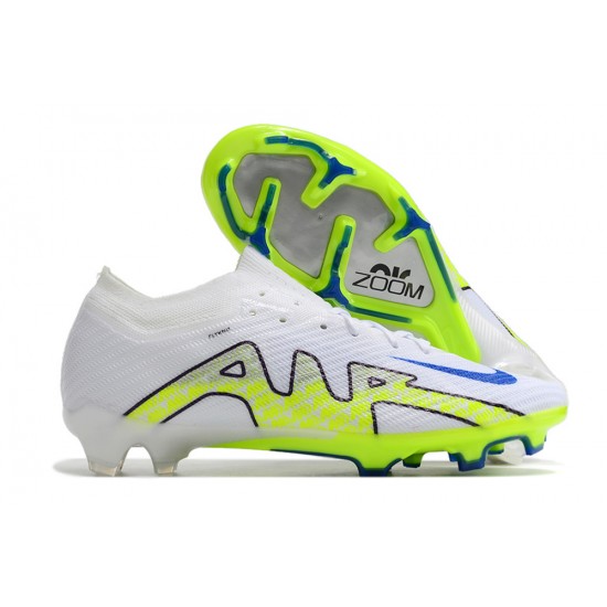 Kopačky Nike Air Zoom Mercurial Vapor XV Elite FG Low-top Bílý Zelená Modrý Kopačky Nike Air Zoom Mercurial Vapor XV Elite FG Low-top Bílý Zelená Modrý