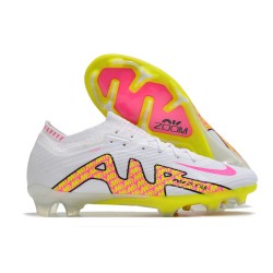 Kopačky Nike Air Zoom Mercurial Vapor XV Elite FG Low-top Bílý Žlutý Růžový