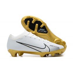 Kopačky Nike Air Zoom Mercurial Vapor XV Elite FG Bílý Zlato Černá Low-top