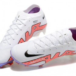 Kopačky Nike Air Zoom Mercurial Vapor XV Elite FG Bílý Oranžovýý Černá Low-top