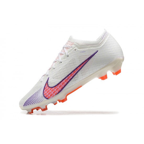 Kopačky Nike Air Zoom Mercurial Vapor XV Elite FG Bílý Nachový Oranžovýý Low-top Kopačky Nike Air Zoom Mercurial Vapor XV Elite FG Bílý Nachový Oranžovýý Low-top