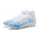 Kopačky Nike Mercurial Superfly 8 Elite FG High-top Modrý Bílý Kopačky Nike Mercurial Superfly 8 Elite FG High-top Modrý Bílý