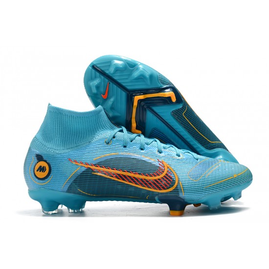 Kopačky Nike Mercurial Superfly 8 Elite FG High-top Modrý Kopačky Nike Mercurial Superfly 8 Elite FG High-top Modrý